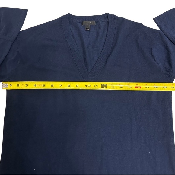 J. Crew Blue Merino Wool Sweater Navy Blue Size Small Long Sleeves EUC - Picture 8 of 10